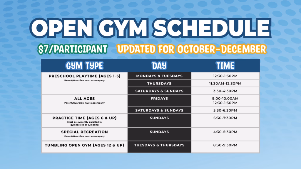 open gym schedule